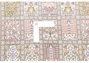 Tappeto Ghom Seta Geometrico Salmone Beige 60x86 Cm