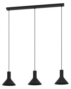 Eglo 390219 - Lampadario a sospensione con filo MORESCANA 3xE27/28W/230V nero