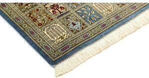 Tappeto Ghom Seta Geometrico Blu Beige 60x88 Cm