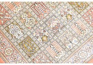 Tappeto Ghom Seta Geometrico Salmone Beige 60x86 Cm