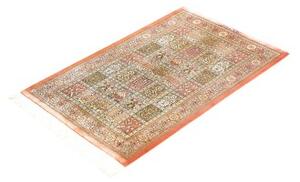 Tappeto Ghom Seta Geometrico Salmone Beige 60x86 Cm