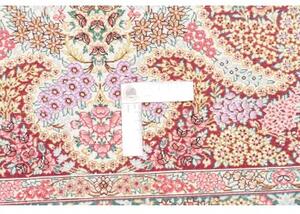 Tappeto Ghom Seta Stilizzato Bordeaux Verde Scuro 80x119 Cm