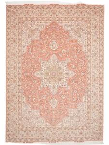 Tappeto Tabriz 50 Raj Stilizzato Rosa Antico Avorio 248x350 Cm