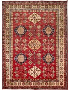 Tappeto Kazak Fine Stilizzato Rosso Beige 293x398 Cm