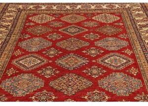 Tappeto Kazak Fine Stilizzato Rosso Avorio 200x296 Cm
