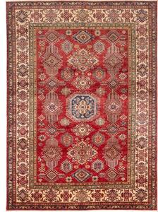 Tappeto Kazak Fine Geometrico Rosso Beige 182x253 Cm