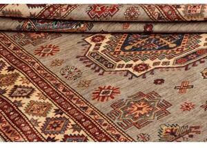 Tappeto Kazak Fine Stilizzato Grigio Rosso 154x200 Cm