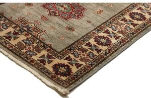 Tappeto Kazak Fine Geometrico Beige Rosso Mattone Corsia 86x413 Cm