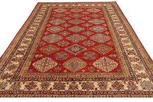 Tappeto Kazak Fine Stilizzato Rosso Avorio 200x296 Cm