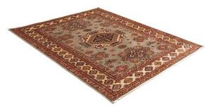 Tappeto Kazak Fine Stilizzato Grigio Rosso 154x200 Cm