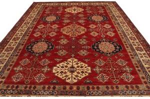 Tappeto Kazak Fine Stilizzato Rosso Beige 293x398 Cm