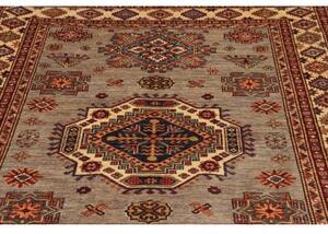 Tappeto Kazak Fine Stilizzato Grigio Rosso 154x200 Cm