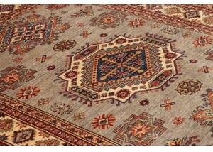 Tappeto Kazak Fine Stilizzato Grigio Rosso 154x200 Cm