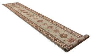 Tappeto Kazak Fine Geometrico Grigio Rosso Mattone Corsia 82x576 Cm