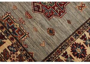 Tappeto Kazak Fine Geometrico Beige Rosso Mattone Corsia 86x413 Cm