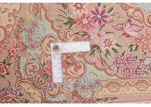 Tappeto Ghom Seta Figurativo Rosa Antico Beige 130x198 Cm