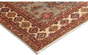 Tappeto Kazak Fine Stilizzato Grigio Rosso 154x200 Cm
