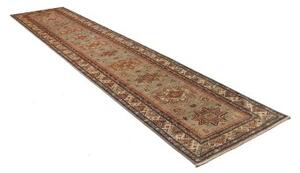 Tappeto Kazak Fine Geometrico Beige Rosso Mattone Corsia 86x413 Cm