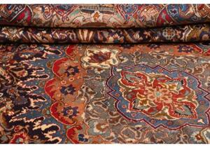 Tappeto Kashamr Zirkhaki Medaglione Floreale Blu Scuro Rosso 300x394 Cm