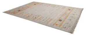 Tappeto Gabbeh Nova Geometrico Grigio Beige 251x347 Cm