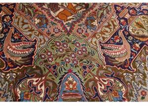 Tappeto Kashamr Zirkhaki Medaglione Floreale Rosso Mattone Blu Scuro 294x390 Cm
