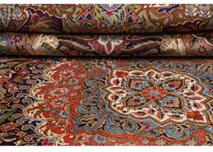 Tappeto Kashamr Zirkhaki Medaglione Floreale Rosso Mattone Blu Scuro 294x390 Cm