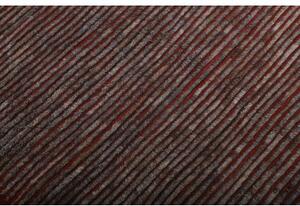 Tappeto Gabbeh Fine Geometrico Rosso Mattone Grigio Tortora 149x189 Cm