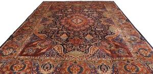 Tappeto Kashamr Zirkhaki Medaglione Floreale Blu Scuro Ruggine 300x389 Cm