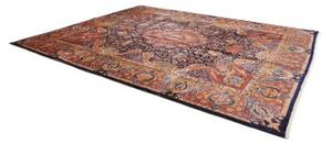 Tappeto Kashamr Zirkhaki Medaglione Floreale Blu Scuro Ruggine 300x389 Cm