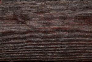 Tappeto Gabbeh Fine Geometrico Rosso Mattone Grigio Tortora 149x189 Cm