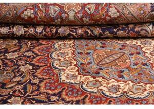 Tappeto Kashamr Zirkhaki Medaglione Floreale Blu Scuro Rosso 290x394 Cm