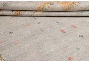 Tappeto Gabbeh Nova Geometrico Grigio Beige 251x347 Cm
