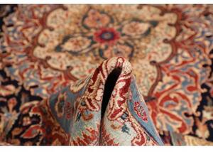 Tappeto Kashamr Zirkhaki Medaglione Floreale Blu Notte Rosso Mattone 294x396 Cm