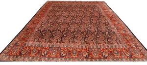Tappeto Kashamr Zirkhaki Stilizzato Rosso Blu Scuro 295x380 Cm