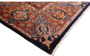 Tappeto Kashamr Zirkhaki Medaglione Floreale Blu Scuro Ruggine 300x389 Cm