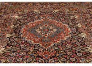 Tappeto Kashamr Zirkhaki Medaglione Floreale Rosso Mattone Blu Scuro 294x390 Cm