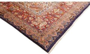 Tappeto Kashamr Zirkhaki Medaglione Floreale Blu Scuro Rosso 290x394 Cm