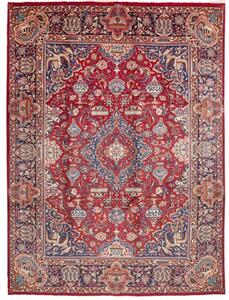 Tappeto Kashamr Zirkhaki Medaglione Floreale Rosso Blu 293x392 Cm