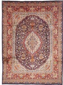 Tappeto Kashamr Zirkhaki Medaglione Floreale Blu Scuro Rosso 290x394 Cm