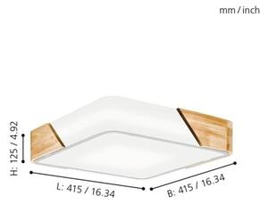 Eglo 99459 - Plafoniera GRIMALDINO 2xE27/28W/230V