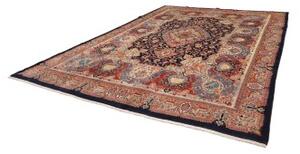 Tappeto Kashamr Zirkhaki Medaglione Floreale Blu Notte Rosso Mattone 294x396 Cm
