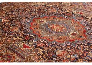 Tappeto Kashamr Zirkhaki Medaglione Floreale Blu Scuro Rosso 300x394 Cm