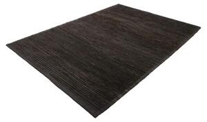 Tappeto Gabbeh Fine Geometrico Grigio Scuro Marrone 176x240 Cm