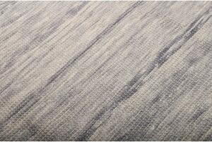 Tappeto Kilim Moderno Geometrico Grigio Avorio 211x300 Cm