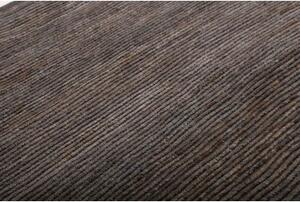 Tappeto Gabbeh Fine Geometrico Grigio Scuro Marrone 177x240 Cm