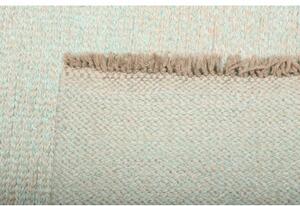 Tappeto Kilim Moderno Tinta Unita Verde Chiaro Beige 206x287 Cm