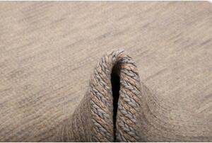 Tappeto Kilim Moderno Tinta Unita Beige Grigio 174x242 Cm