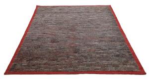 Tappeto Gabbeh Fine Geometrico Rosso Grigio Scuro 168x209 Cm