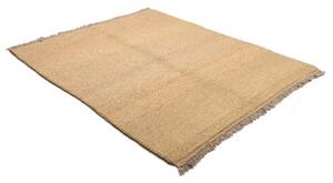 Tappeto Kilim Moderno Tinta Unita Beige Sabbia 155x194 Cm