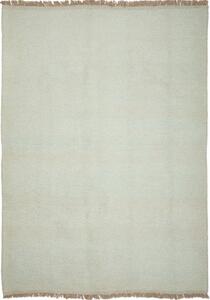 Tappeto Kilim Moderno Tinta Unita Verde Chiaro Beige 206x287 Cm